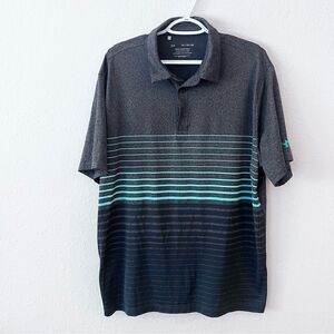 Under Armour Golf The Playoff Polo Shirt Men’s Size XL Gray Stripe